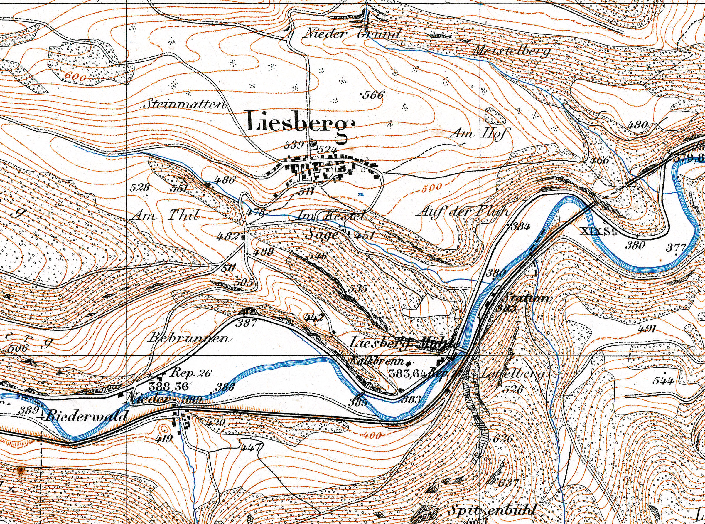 E17644 LI02 Siegfriedkarte Liesberg